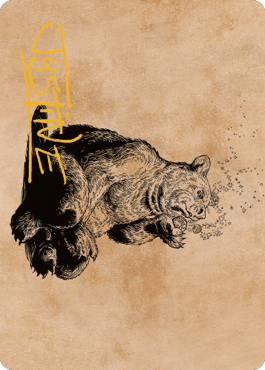 Wilson, Refined Grizzly Art Card (Gold-Stamped Signature) [Commander Legends: Battle for Baldur's Gate Art Series]