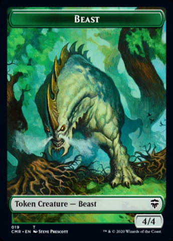 Beast (19) // Elephant Double-Sided Token [Commander Legends Tokens]