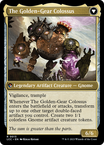 Tetzin, Gnome Champion // The Golden-Gear Colossus [The Lost Caverns of Ixalan Commander]