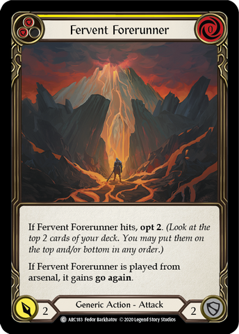 Fervent Forerunner (Yellow) [U-ARC183] (Arcane Rising Unlimited)  Unlimited Normal