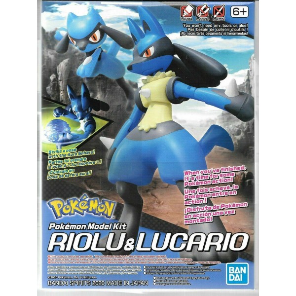 Pokemon Model Kit Riolu & Lucario